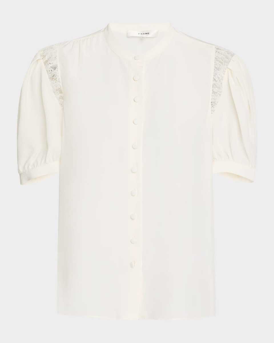 Lace Shoulder Blous